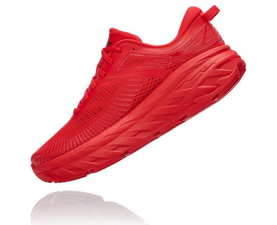 Zapatillas Running Hoka One One Hombre - Bondi 7 - Rojas - VCT897635